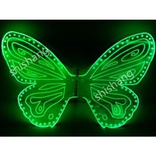CY08 Acrylic RGB light bellydance wings ballroom dance costumes bar colorful luminous backplan singer performance show dress led