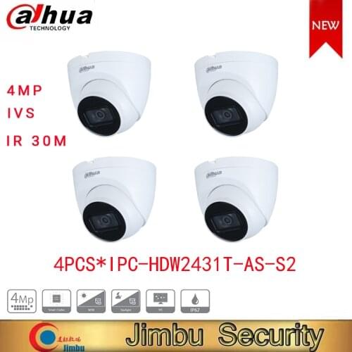 Dahua IPC-HDW2431T-AS-S2 4mp Lite infrared fixed focus eyeball network camera starlight Poe built-in microphone WDR multifunctio