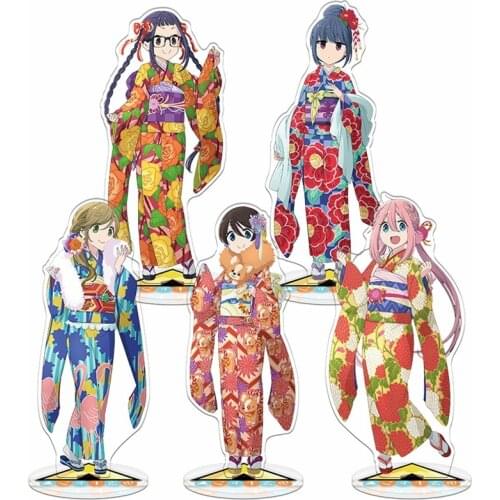 Yuru Camp Yurucamp Laid-Back Camp Toys Double Sided Painting Acrylic Anime Toy Desktop Ornaments Toys 3D LED Night Light