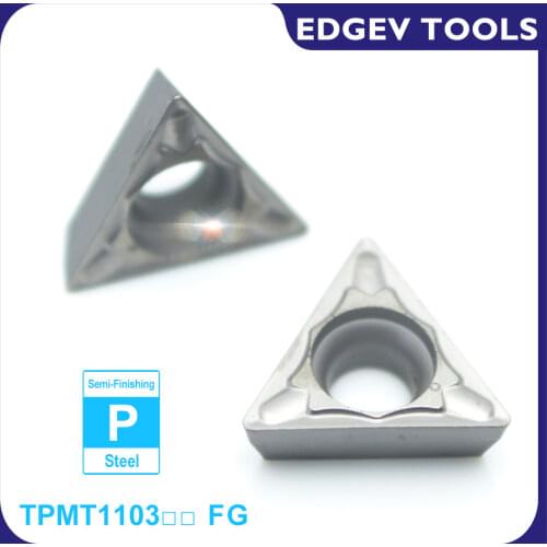 EDGEV Cermet Inserts TPMT110304 FG TPMT Carbide Cutter Boring CNC Lathe Internal Turning Tools Machining Steel CT3000