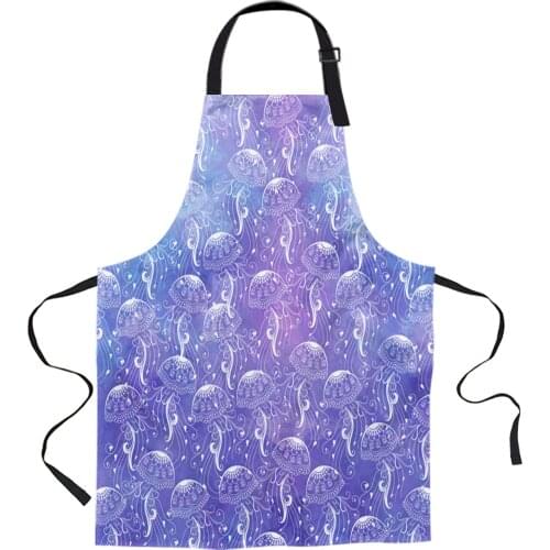 Jellyfish Aprons for Women Men Kid Cooking Baking Apron Kitchen Utility Equipment Accessories