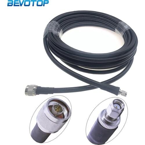 N Male to RP-SMA Male LMR400 Cable 50-7 Low Loss 50 Ohm RF Coaxial Extension Jumper for 4G LTE Cellular Amplifier Signal Booster