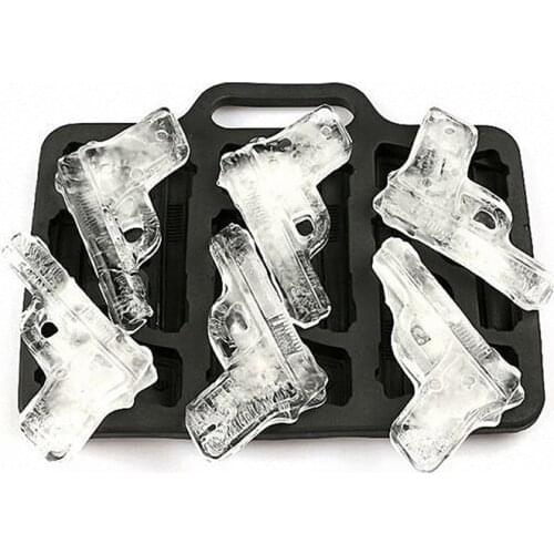 Creative Silicone Ice Cube Tray Gun Bullet Shape Ice Mold Candy Chocolate Mould Bar Club Party Supplies Drinking Accessories