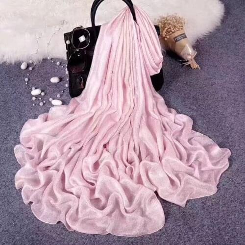 Summer Fashion Super Soft Women Scarves Oversized Beach Towel Shawl Foulard Linen Silk Scarf