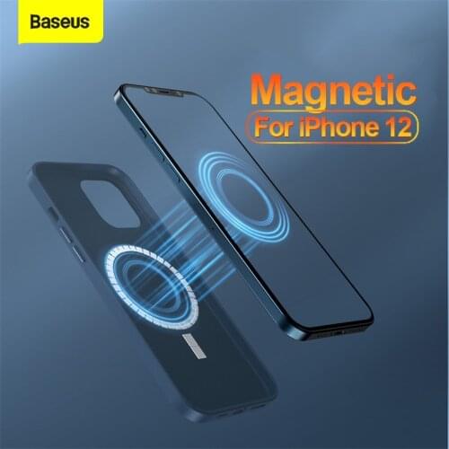 Baseus Magnetic Case for iPhone 12 Pro Max Leather Full Cover Magnetic Phone Case Back Cover for iPhone 12 Mini Pro Pro Max