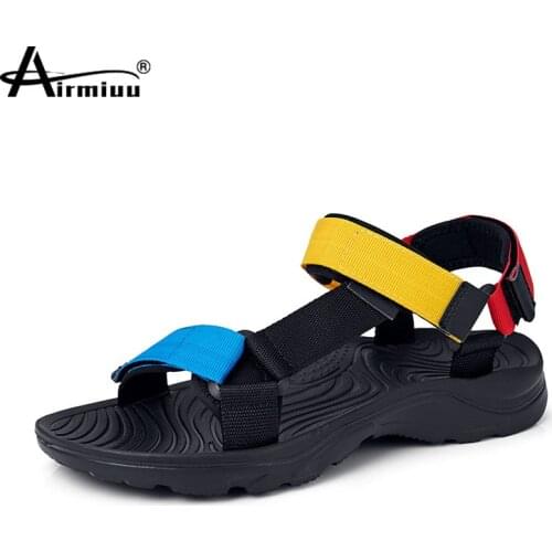 Mens Casual Sandals Plus Size 46 Non-slip Summer Shoes Men Outdoor Lightweight Footwear Soft Sole Slides Sandals Beach Slippers