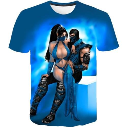 2021 New Mortal Kombat 3D T Shirt Men Women Fashion Casual Short Sleeve Game T Shirt Streetwear Cool Printed Boy Girl Clothes