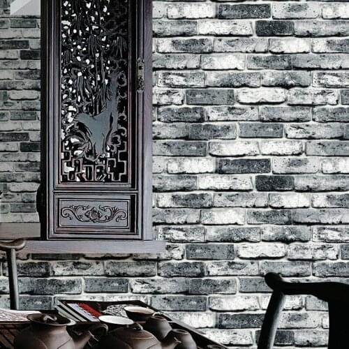 Beibehang Classical restaurant restaurant brick wallpaper waterproof 3d TV background wallpaper papel de parede