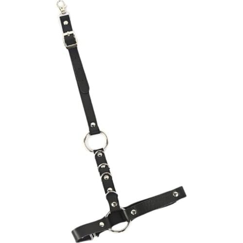 Q1QA New Style Woman Sexy Punk Gothic Faux Leather Belt Metal Chain Ring Waist Strap Street Dance Decorate Belts