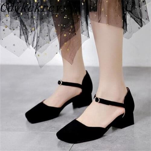 Summer New pattern fashion Suede temperament High-heeled Women sandals Simplicity temperament Student Big code Women sandals