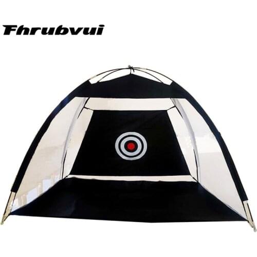 Indoor Outdoor Foldable Golf Practice Net Golf Hitting Cage Garden Grassland Practice Tent 1m /2m Golf Training Aids