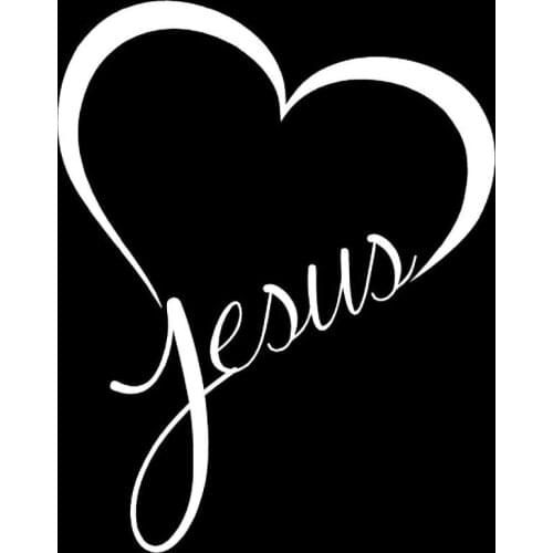 Love Jesue Heart reflective car sticker Christ Jesus car sticker