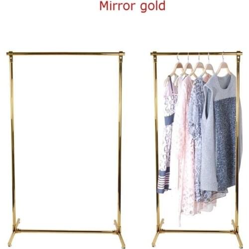 Boutique Store Clothes Display Racks Stainless Steel Hanger Frame Floor Stand Garment shop Show Window Clothing Display Rack