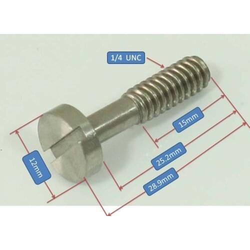 Stainess Steel long 1/4"--20 camera screw for tripod and Quick Release plate DSLR