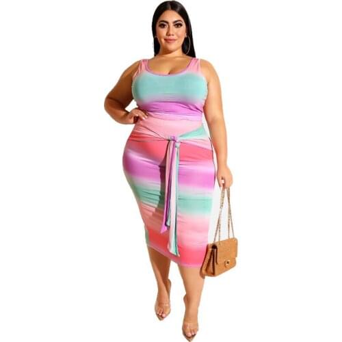 Large Size Womens Clothing Womens Tight-Fitting Bag Hip Suit Fashion Vest Half Skirt Two-P Iece Large Size Woman Clothes