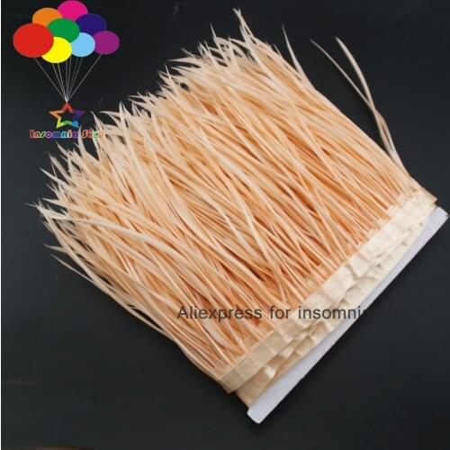 1/5/10 meter Diy 15-20 cm Dyed Champagne Stripped Goose Boits Feathers Trimming Plume DIY Karneval Headress