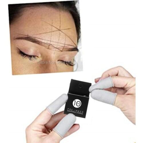 10 Meters Inked-Mapping String for Eyebrow Measuring Pre-inked Microblading String for Brow Eyebrow Stencils