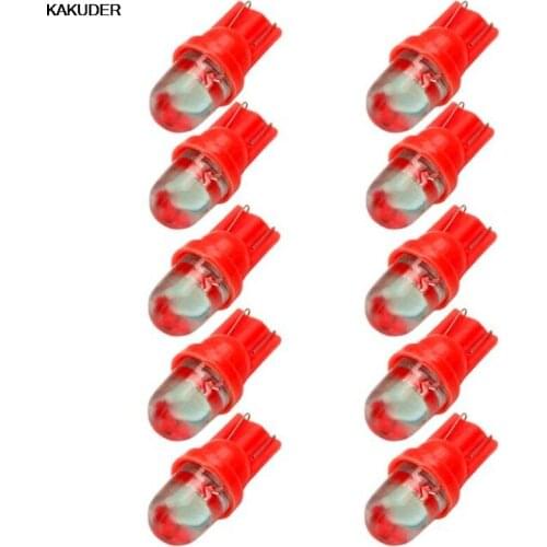 10 pcs White T10 W5W LED Car Wedge Light SideNumber Plate Lamp Bulb DC12V TJ