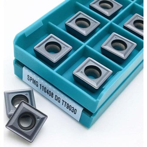 10 SPMG110408 DG TT8020 TT9030 CNC U-shaped fast drill carbide inserts for machining stainless steel and steel SPMG 110408-​​DG