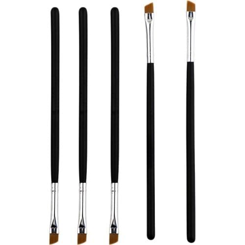 2pcs Eyebrow Makeup Brushes Black Handle Face Nose Eyeshadow Eyeliner Oblique Brow Brush Cosmetic Make Up Beauty Tools