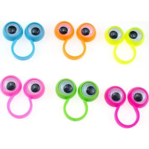 50Pcs Eye Finger Puppets Googly Eyes Rings Eyeball Ring Kit for Kids Party Favor