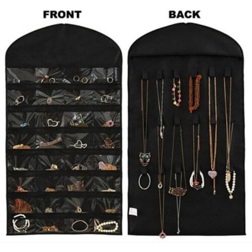 84*46cm Hanging Storage Bag Jewelry Holder Necklace Bracelet Earring Ring Pouch Organizer Bag Jewelry Display Bags