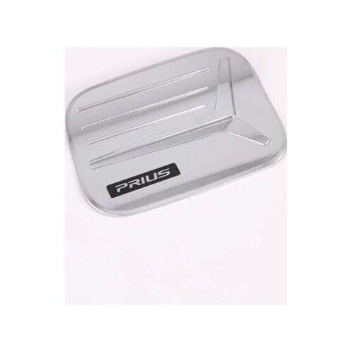 Car body Trims Gas Fuel Oil Tank Cover Cap stickers Car styling ABS Carbon fiber Chromed Auto parts For Toyota Prius 2019 2020