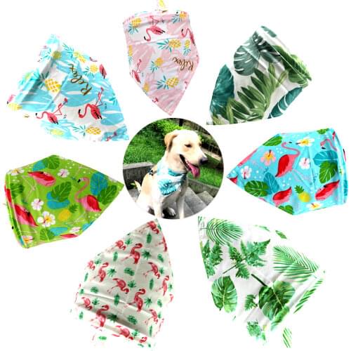 Summer Dog Bandana Pet Small Dog Scarf Bandanas Cotton Adjustable Personalized Puppy Cat Dog Bibs Pet Supplier Dog Accessories