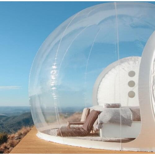 Free Shipping Inflatable Bubble Dome Tent With Fan Transparent Bubble Tent With Tunnel For Outdoor Camping Garden Bubble House