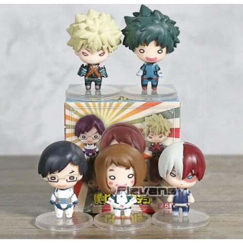 My Hero Academia Figure Mascot NITOTAN Set of 5 Deku Bakugo Shoto Ochako Tenya