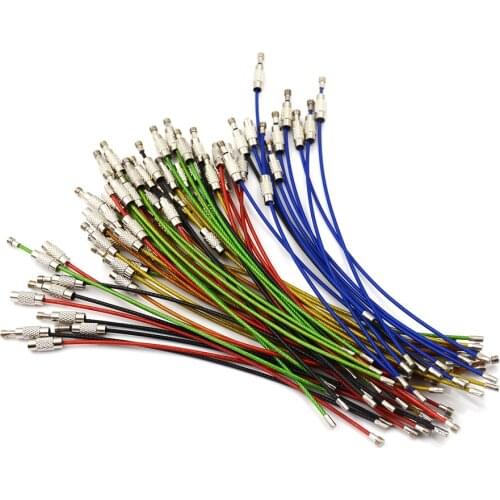 10Pcs Colorful Stainless Steel Keychain Carabiner Key Holder Cable Tag Ring Office Supplies