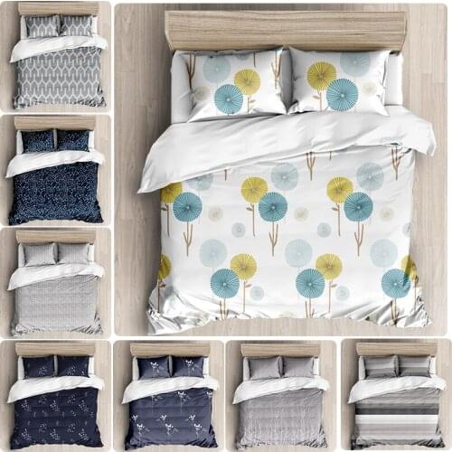 3d Simple Dandelion Bedding Sets 2/3pcs Soft Bed Linings Grey Duvet Cover Bed Set Pillowcases Cover Set Queen King Size
