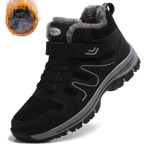 Men High Quality Winter Warm Casual Shoes Thick Sole Sneakers Non-slip Male Ankle Boots Rubber Outdoor Man Snow Shoes