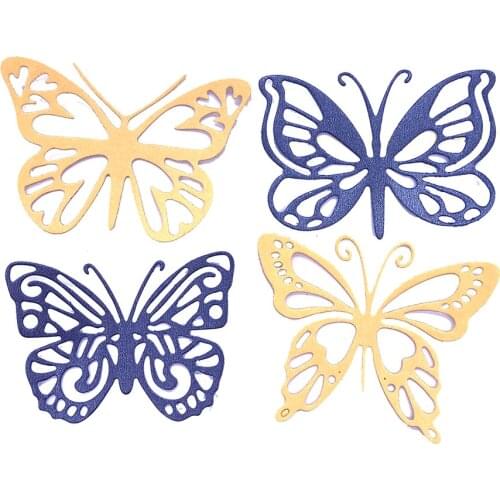 4pcs Butterfly Metal Cutting Dies Scrapbooking Album Photo Paper Cards Making Crafts Embossing Template Stencil Slimline Dies