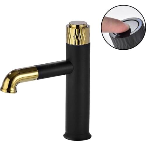 Multi-color Basin Faucet One Key To Remember The Temperature Tap Prevent scalding High-quality Gold and Black Bathroom Faucets