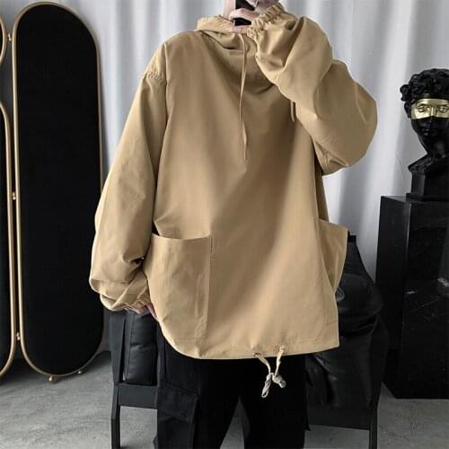 2020 New Fashion Tooling Hooded Hoodie Mens Korean Version of The Trend Loose Student All-match Jacket Harajuku Hoodie