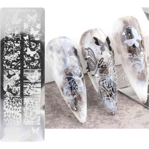 Nail Stamping Plates Exquisite Manicure Nail Art Making Stainless Steel DIY Template Nail Tool for Lady