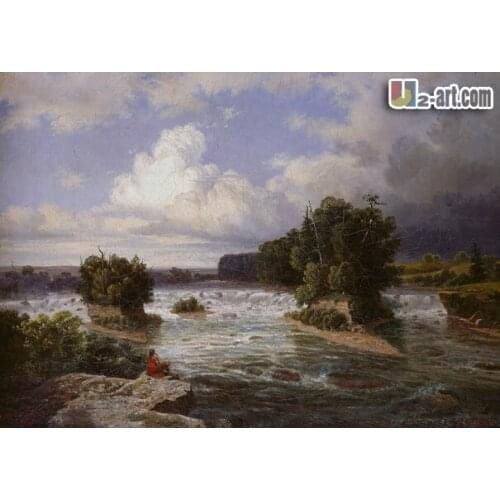 Canvas Prints ( st Anthony Falls as It Appeared in 1848) Gift wall canvas prints art picture chinese oil painting Classical-069