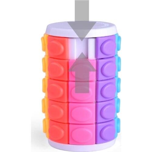 Hot Selling Five-layer Colorful Magic Tower Puzzle Rotate Slide Puzzle Toy for Kid Adult