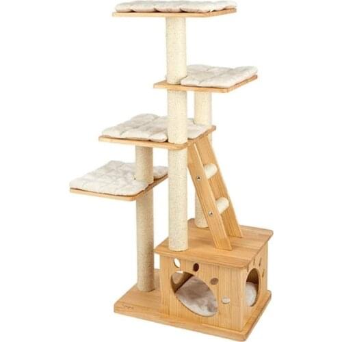 Cat Climbing Frame, Cat Litter, Solid Wood Cat Climbing Frame, Large Cat Toy