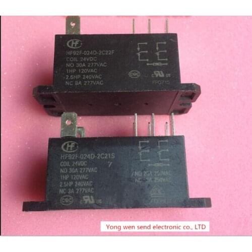 Relay HF92F-024D-2C21S-24VDC HF92F-024D-2C21S 24VDC HF92F024D2C21S HF92F-024D 24VDC DC24V 24V DIP8 2pcs/lot