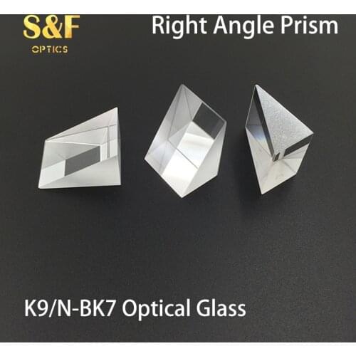 Superfine pack of 2pcs 18x18x18mm K9 Optical Glass Right Angle triangular prism lens
