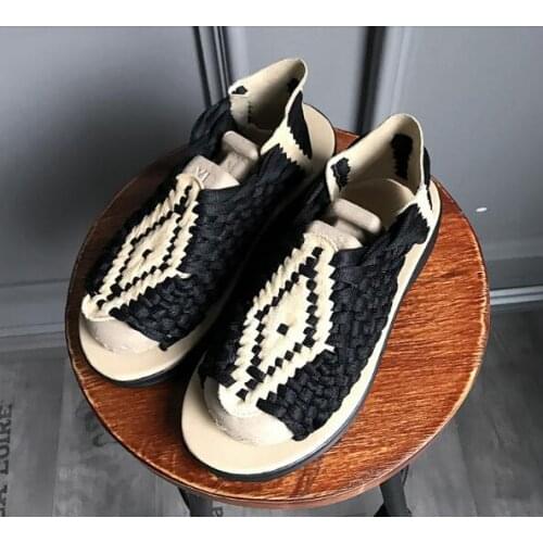 Handmade Plaited Sandals Flat heel Open toe Rome Style Summer Hot Leather Gladiators for men