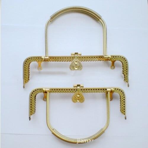 Heart 1PC Coin Bag Purse Metal Wallet Frame Kiss Clasp Handbag Handle DIY Bag Clutch Accessories 18CM 20CM