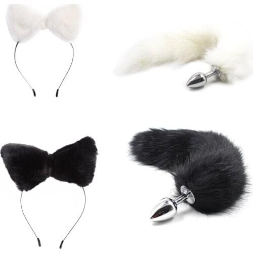 Sex Products Anal Plug Real Fox Tail Butt Plug Tail Bdsm Bondage Slave Erotic Sex Toys For Woman Couples Adult Games Sex Shop