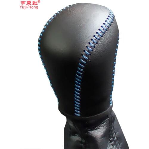 Yuji-Hong Car Gear Covers Case for Ford Focus 2012 Manual Shift Collars Genuine Leather Car-styling Hand-stitched Cover