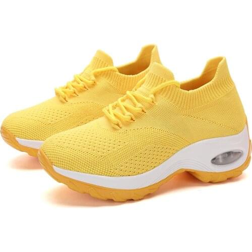 Women Casual Sneakers Spring Summer Fashion Walking Shoes Plus Size Ladies Sports Shoes Breathable Mesh Wedge Sneakers