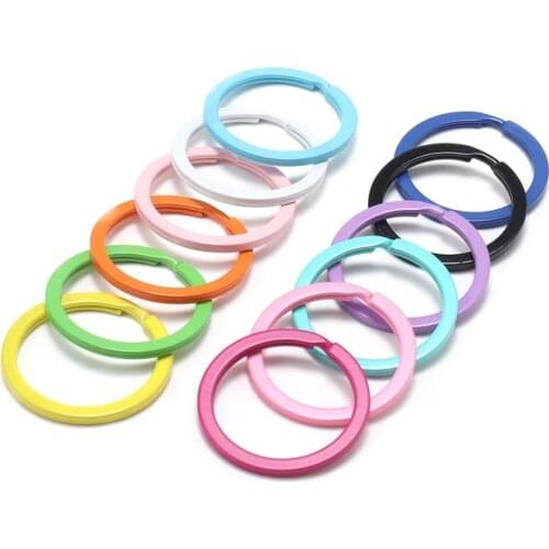 10Pcs 30mm Round Metal Key Holder Split Rings Plated DIY Keyring Keychain for Key Chain Jewelry Keyfob Making Accessories Findng