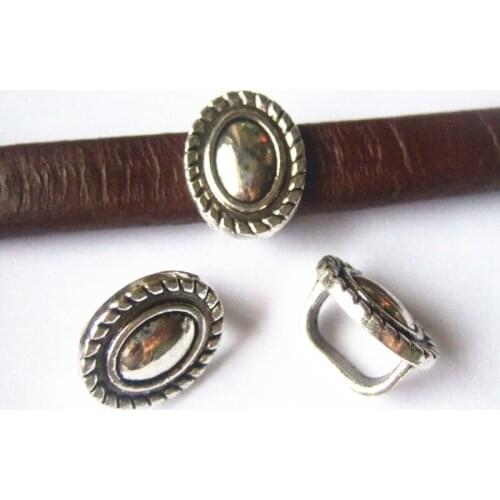 20pcs Licorice Leather Slider Spacer Beads Findings