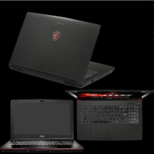 KH Laptop Carbon fiber Crocodile Snake Leather Sticker Skin Cover Guard Protector for MSI GL63 15.6"